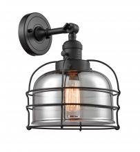  203SW-BK-G73-CE - Bell Cage - 1 Light - 9 inch - Matte Black - Sconce