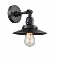  203SW-BK-M6 - Railroad - 1 Light - 8 inch - Matte Black - Sconce