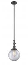  206-OB-G202-8 - Beacon - 1 Light - 8 inch - Oil Rubbed Bronze - Stem Hung - Mini Pendant