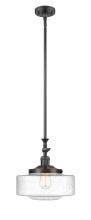  206-OB-G694-12 - Bridgeton - 1 Light - 12 inch - Oil Rubbed Bronze - Stem Hung - Mini Pendant