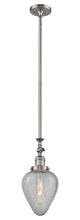  206-SN-G165 - Geneseo - 1 Light - 7 inch - Brushed Satin Nickel - Stem Hung - Mini Pendant