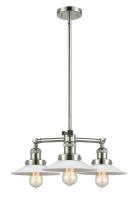  207-PN-G1 - Halophane - 3 Light - 22 inch - Polished Nickel - Stem Hung - Chandelier