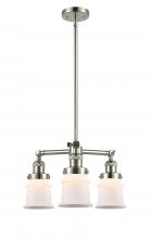  207-PN-G181S - Canton - 3 Light - 18 inch - Polished Nickel - Stem Hung - Chandelier