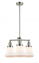  207-PN-G191 - Bellmont - 3 Light - 18 inch - Polished Nickel - Stem Hung - Chandelier