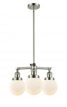  207-PN-G201-6 - Beacon - 3 Light - 19 inch - Polished Nickel - Stem Hung - Chandelier