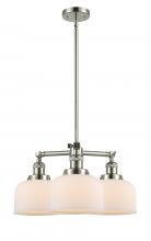  207-PN-G71 - Bell - 3 Light - 22 inch - Polished Nickel - Stem Hung - Chandelier