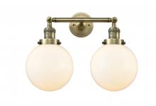  208-AB-G201-8 - Beacon - 2 Light - 19 inch - Antique Brass - Bath Vanity Light