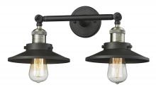  208-BAB-M6 - Railroad - 2 Light - 18 inch - Black Antique Brass - Bath Vanity Light