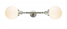  208L-SN-G201-8 - Beacon - 2 Light - 8 inch - Brushed Satin Nickel - Bath Vanity Light