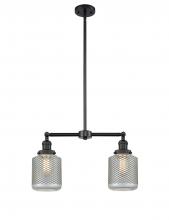  209-BK-G262 - Stanton - 2 Light - 23 inch - Matte Black - Stem Hung - Island Light