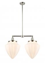  209-PN-G661-12 - Bullet - 2 Light - 24 inch - Polished Nickel - Stem Hung - Island Light