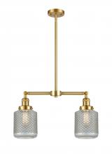  209-SG-G262 - Stanton - 2 Light - 23 inch - Satin Gold - Stem Hung - Island Light