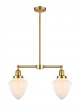 Innovations Lighting 209-SG-G661-7 - Bullet - 2 Light - 24 inch - Satin Gold - Stem Hung - Adjustable Island Light