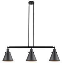  213-BK-M13-BK - Appalachian - 3 Light - 40 inch - Matte Black - Stem Hung - Island Light