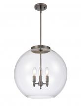  221-3S-OB-G122-18-LED - Athens - 3 Light - 18 inch - Oil Rubbed Bronze - Cord hung - Pendant