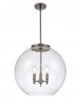  221-3S-OB-G124-18-LED - Athens - 3 Light - 18 inch - Oil Rubbed Bronze - Cord hung - Pendant