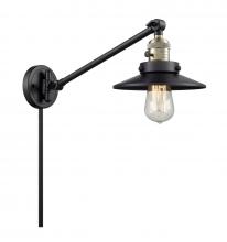  237-BAB-M6-BK - Railroad - 1 Light - 8 inch - Black Antique Brass - Swing Arm