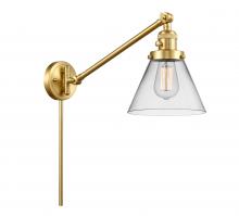  237-SG-G42 - Cone - 1 Light - 8 inch - Satin Gold - Swing Arm