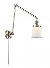  238-PN-G181S - Canton - 1 Light - 8 inch - Polished Nickel - Swing Arm