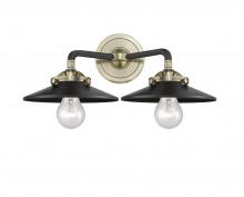  284-2W-BAB-M6-BK - Railroad - 2 Light - 16 inch - Black Antique Brass - Bath Vanity Light