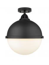  288-1C-BK-HFS-121-BK - Hampden - 1 Light - 13 inch - Matte Black - Semi-Flush Mount