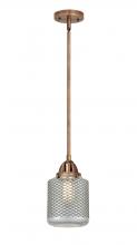  288-1S-AC-G262 - Stanton - 1 Light - 6 inch - Antique Copper - Cord hung - Mini Pendant