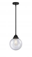  288-1S-BK-G204-8 - Beacon - 1 Light - 8 inch - Matte Black - Cord hung - Mini Pendant