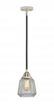  288-1S-BPN-G142 - Chatham - 1 Light - 7 inch - Black Polished Nickel - Cord hung - Mini Pendant