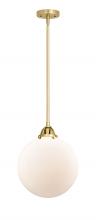  288-1S-SG-G201-12 - Beacon - 1 Light - 12 inch - Satin Gold - Cord hung - Mini Pendant