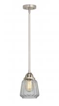  288-1S-SN-G142 - Chatham - 1 Light - 7 inch - Brushed Satin Nickel - Cord hung - Mini Pendant