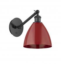  317-1W-BK-MBD-75-RD - Plymouth - 1 Light - 8 inch - Matte Black - Sconce