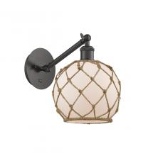  317-1W-OB-G121-8RB - Farmhouse Rope - 1 Light - 8 inch - Oil Rubbed Bronze - Sconce