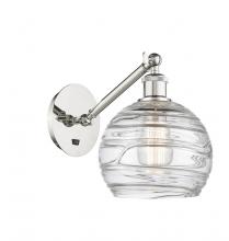  317-1W-PN-G1213-8 - Athens Deco Swirl - 1 Light - 8 inch - Polished Nickel - Sconce