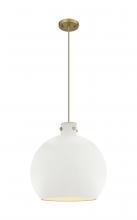  410-1PL-BB-M410-18W - Newton Sphere - 1 Light - 18 inch - Brushed Brass - Cord hung - Pendant