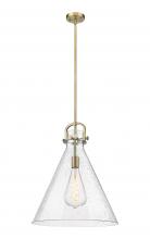  410-1SL-BB-G411-18SDY - Newton Cone - 1 Light - 18 inch - Brushed Brass - Pendant