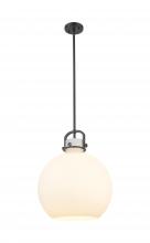  410-1SL-BK-G410-16WH - Newton Sphere - 1 Light - 16 inch - Matte Black - Pendant