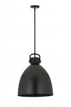  410-1SL-BK-M412-18BK - Newton Bell - 1 Light - 18 inch - Matte Black - Pendant