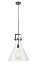  411-1SL-BK-G411-16CL - Newton Cone - 1 Light - 16 inch - Matte Black - Pendant