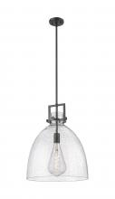  411-1SL-BK-G412-16SDY - Newton Bell - 1 Light - 16 inch - Matte Black - Pendant