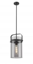  413-1SM-BK-G413-1S-8SM - Pilaster - 1 Light - 8 inch Glass - Matte Black - Pendant