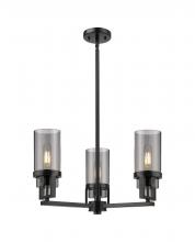  426-3CR-BK-G426-8SM - Utopia - 3 Light - 22 inch - Matte Black - Pendant