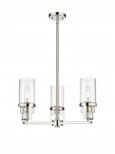  426-3CR-PN-G426-8CL - Utopia - 3 Light - 22 inch - Polished Nickel - Pendant