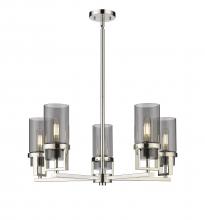  426-5CR-PN-G426-8SM - Utopia - 5 Light - 24 inch - Polished Nickel - Chandelier