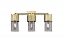  428-3W-BB-G428-7SM - Bolivar - 3 Light - 21 inch - Brushed Brass - Bath Vanity Light