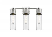  428-3W-PN-G428-12CL - Bolivar - 3 Light - 21 inch - Polished Nickel - Bath Vanity Light