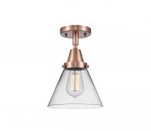  447-1C-AC-G42 - Cone - 1 Light - 8 inch - Antique Copper - Flush Mount