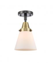  447-1C-BAB-G61 - Cone - 1 Light - 6 inch - Black Antique Brass - Flush Mount