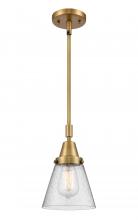  447-1S-BB-G64 - Cone - 1 Light - 6 inch - Brushed Brass - Mini Pendant