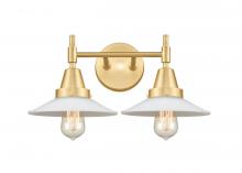  447-2W-SG-G1 - Halophane - 2 Light - 18 inch - Satin Gold - Bath Vanity Light