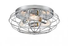  510-3C-PC - Providence - 3 Light - 15 inch - Polished Chrome - Flush Mount